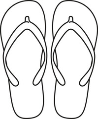 Flip Flop Outline Minimal Vector Icon