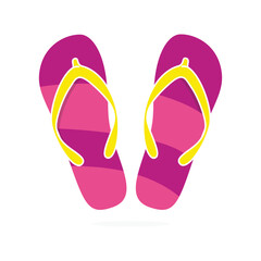 Flip Flops Isolated White Background Icon