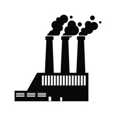 Industry Factory Plant Building Smoke Icon