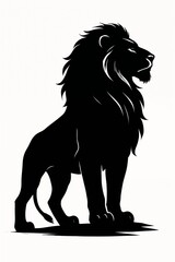 Majestic Lion Silhouette African Wildlife