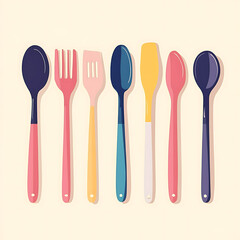 set of kitchen utensils