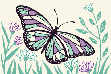 Nature’s Brushstroke – Butterfly Illustration
