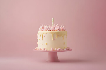 birthday cake with candles