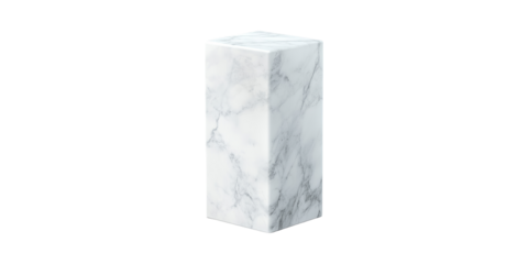 Marble Pedestal Display Stand. Elegant Platform For Product Presentation Isolated On Transparent Background