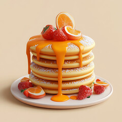 Orange French pancake