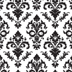 Vintage floral wall pattern background 
