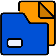 folders filled line icon