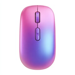Wireless Computer Mouse Gradient Pink Purple Modern Design Technology Gadget