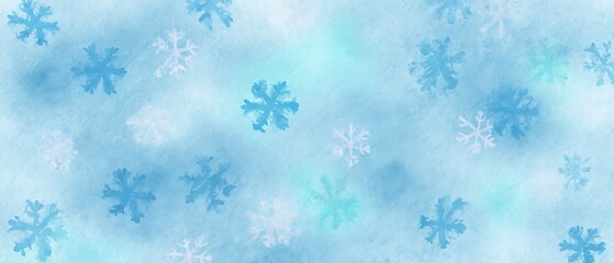 Light blue snowflakes on a light blue background