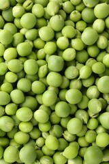 Pile of fresh green peas as background, top view