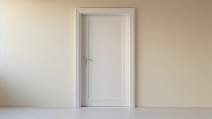 white door in a wall