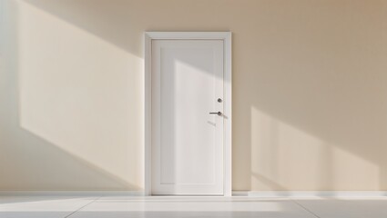 closed door in a room