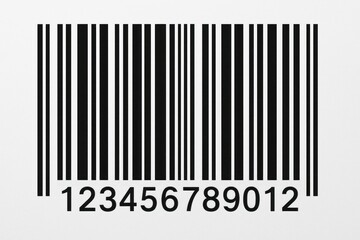 Barcode illustration with numbers.