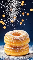 French Canele with Warm Cafe Background with blurry cafe barista in background, shallow depth of field focusing sharply on glossy pastry surface