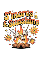 Obraz premium National S'mores Day Quote T-Shirt Design