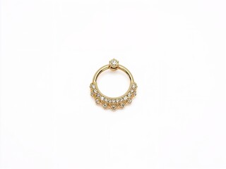 Different nose ring design on plain white background