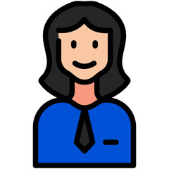 employee filled line icon