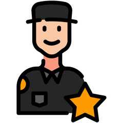 police filled line icon