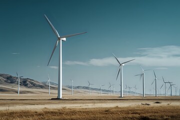 Wind Turbine Farm Sustainable Energy Production