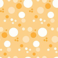 Abstract background of circles. Light orange, beige, white, warm light colors. Simple geometric seamless pattern