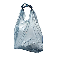 A crumpled plastic shopping bag on black background