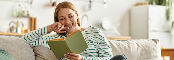 Enjoying a quiet afternoon reading at home in a cozy setting filled with warmth and joy