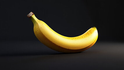 banana fruits food on black background 2