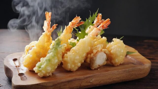 揚げたて熱々！絶品天ぷら盛り、旬を味わう、和の彩り天ぷら