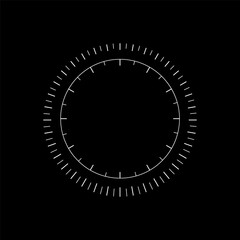 Fototapeta premium This graphic features a circular measuring scale with detailed radial tick marks and numeric indicators.