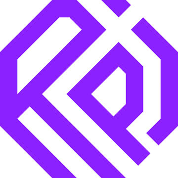 Abstract RPI Monogram Hexagon Purple Logo