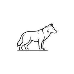 vector illustration of a wolf