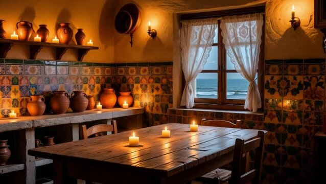 Una cocina rústica 