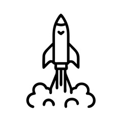 Obraz premium space rocket vector illustration