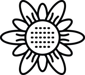 Sunflower Icon Style Pro Vector