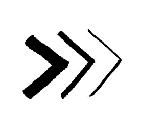 Arrow vector hand drawn grunge line.