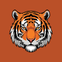 tiger head vector illustration