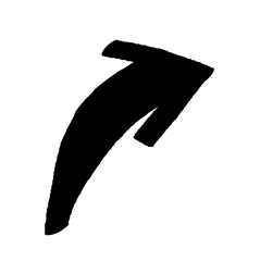 Arrow vector hand drawn line.