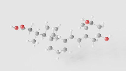 calcitroic acid molecule 3d, molecular structure, ball and stick model, structural chemical formula vitamin d metabolite