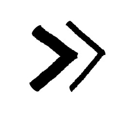 Arrow vector hand drawn grunge line.