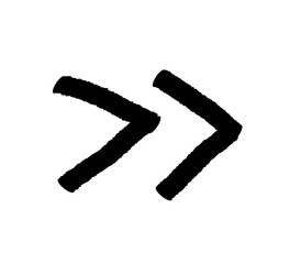 Arrow vector hand drawn line.