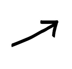 Arrow vector hand drawn grunge line.