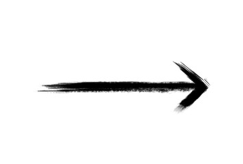 Arrow vector grunge hand drawn line.