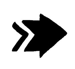 Arrow vector grunge hand drawn doodle line.