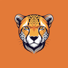 cheetah face vector illustration © Agha