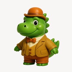 Obraz premium Dapper dinosaur toy figure style