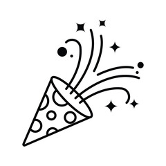 confetti icon vector design for party