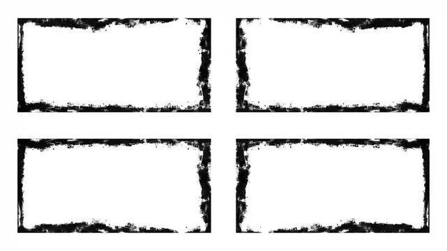 grunge rectangles on white background video