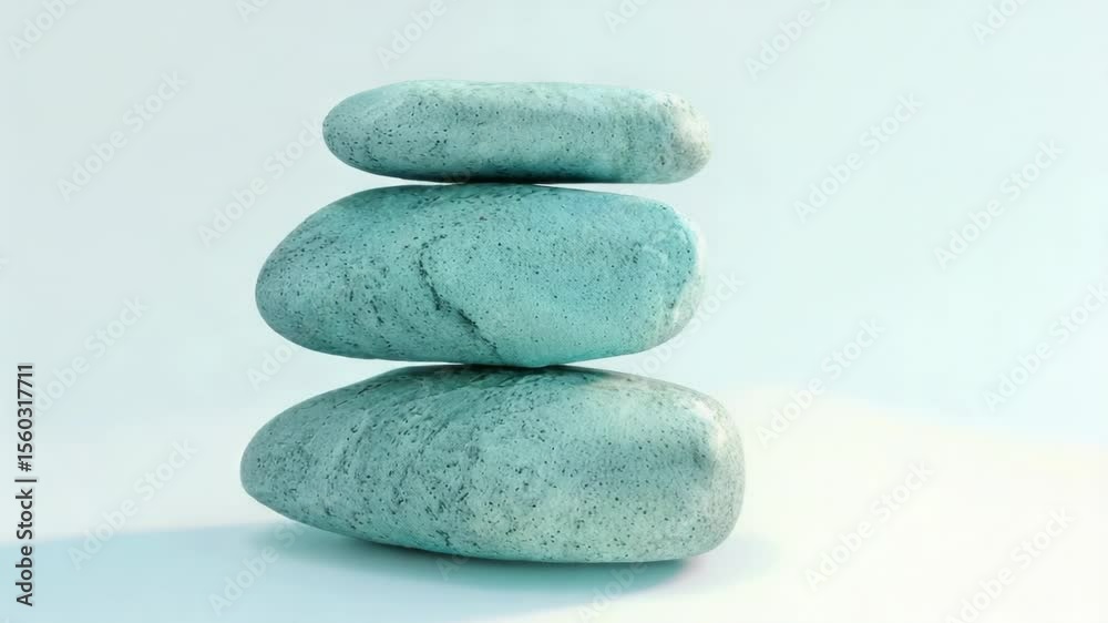Poster A natural rock formation with multiple stacks of rocks piled on top of each other, great for use in outdoor or geological-themed projects