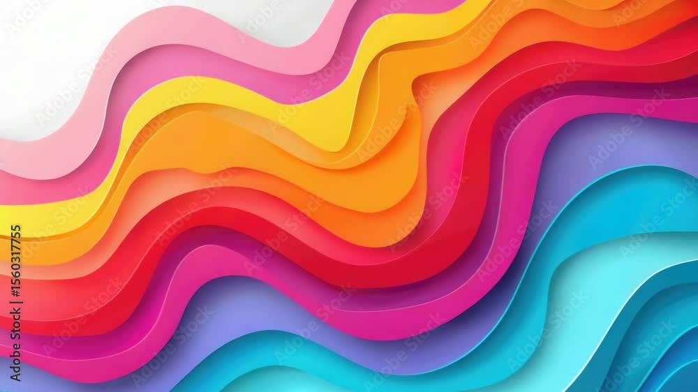 Poster A colorful background with wavy patterns, ideal for use in designs and presentations