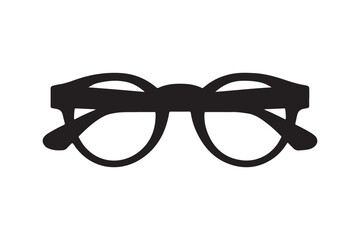 Black Frame Glasses Icon for Vision and Fashion Designs
